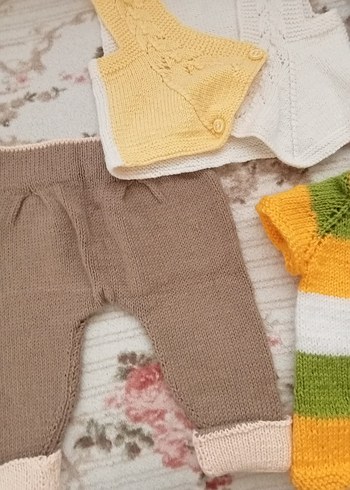 bebek yelekleri 61 yaş kadar hediyelik için Çok Renkli el örgü - Görsel 2
