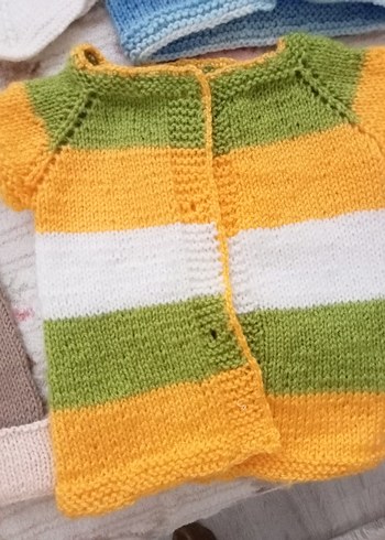 bebek yelekleri 61 yaş kadar hediyelik için Çok Renkli el örgü - Görsel 4