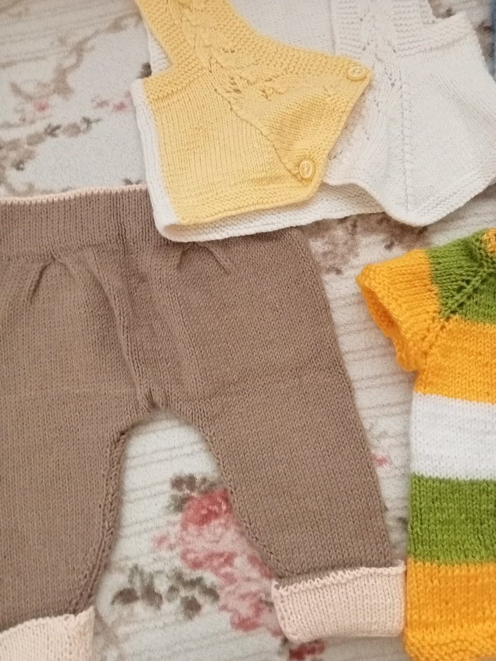 bebek yelekleri 61 yaş kadar hediyelik için Çok Renkli el örgü - Görsel 2