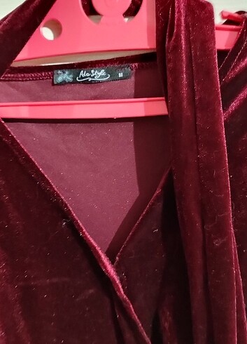 Kadife elbise - Görsel 5