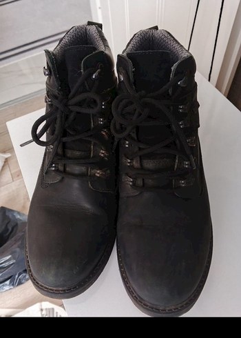 Kemer Detaylı Siyah Erkek Deri Biker Bot - Görsel 2