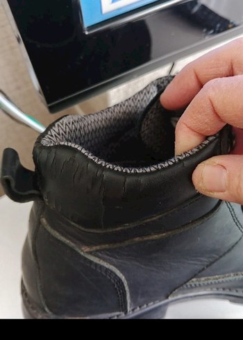 Kemer Detaylı Siyah Erkek Deri Biker Bot - Görsel 4