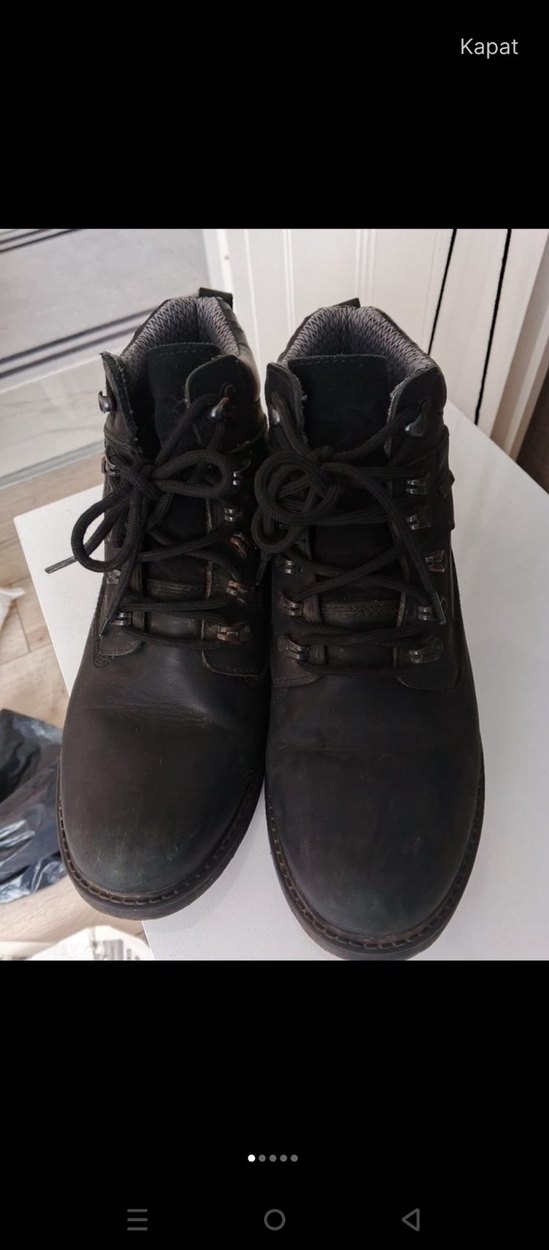 Kemer Detaylı Siyah Erkek Deri Biker Bot - Görsel 2