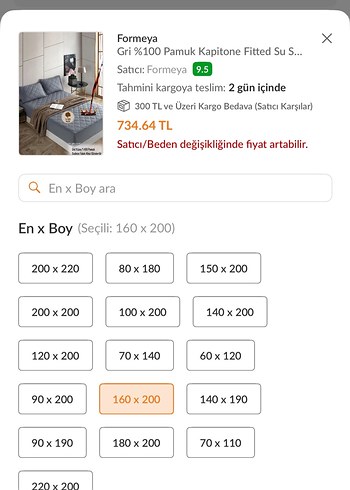 Diğer Formeya Gri %100 Pamuk Kapitone Fitted Çarşaf