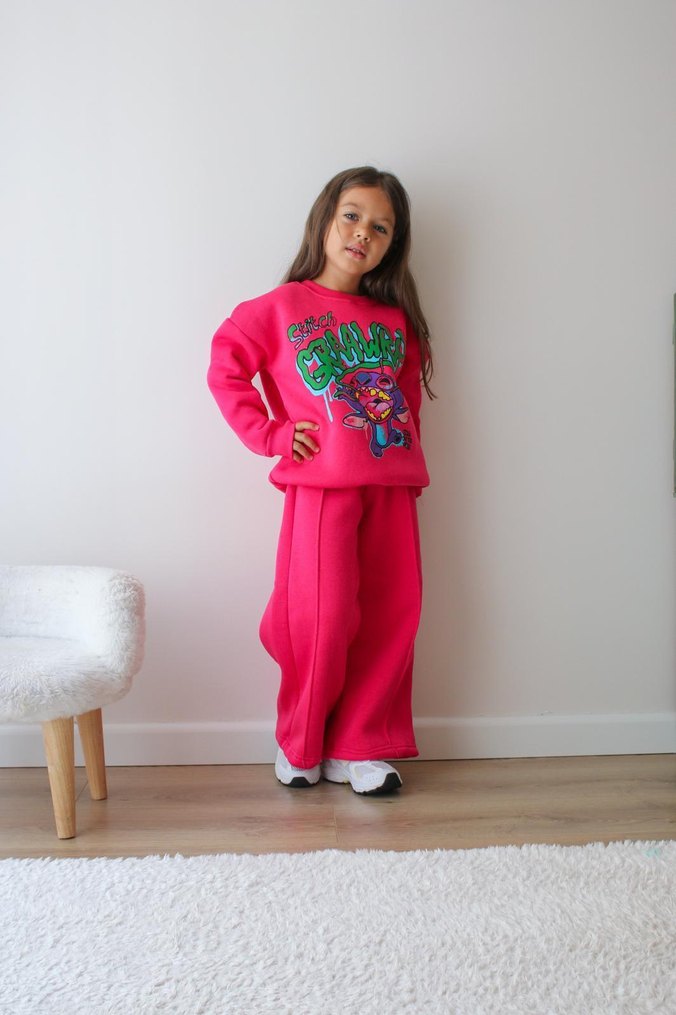 Kışlık 3 ip şardonlu kız çocuk takım - Görsel 2