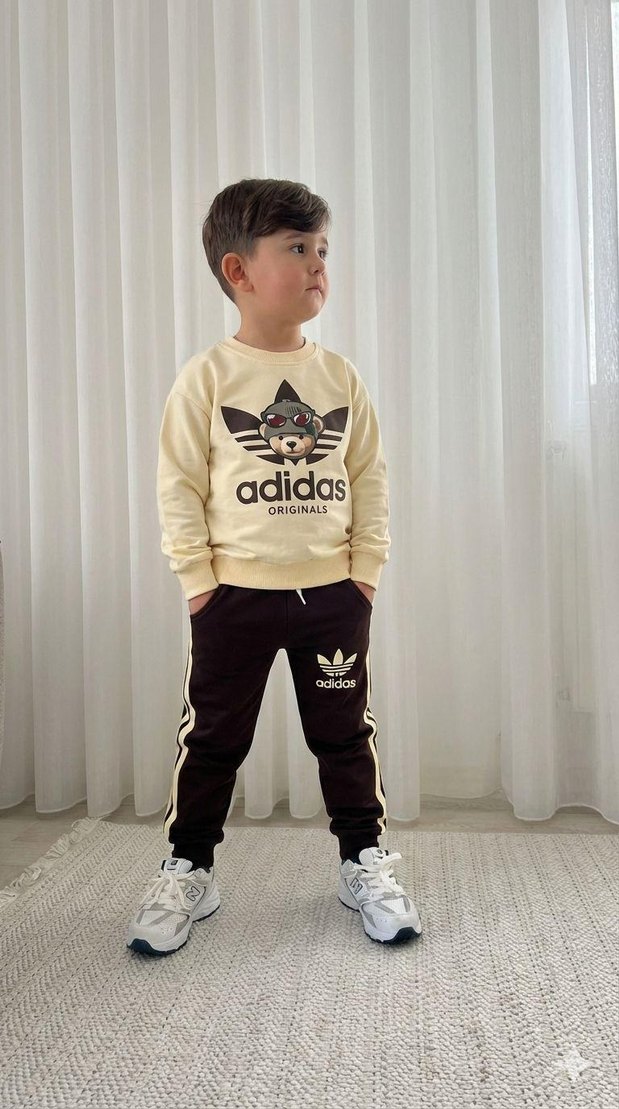 Erkek Çocuk Kahverengi Sweatshirt Tişört - Görsel 2