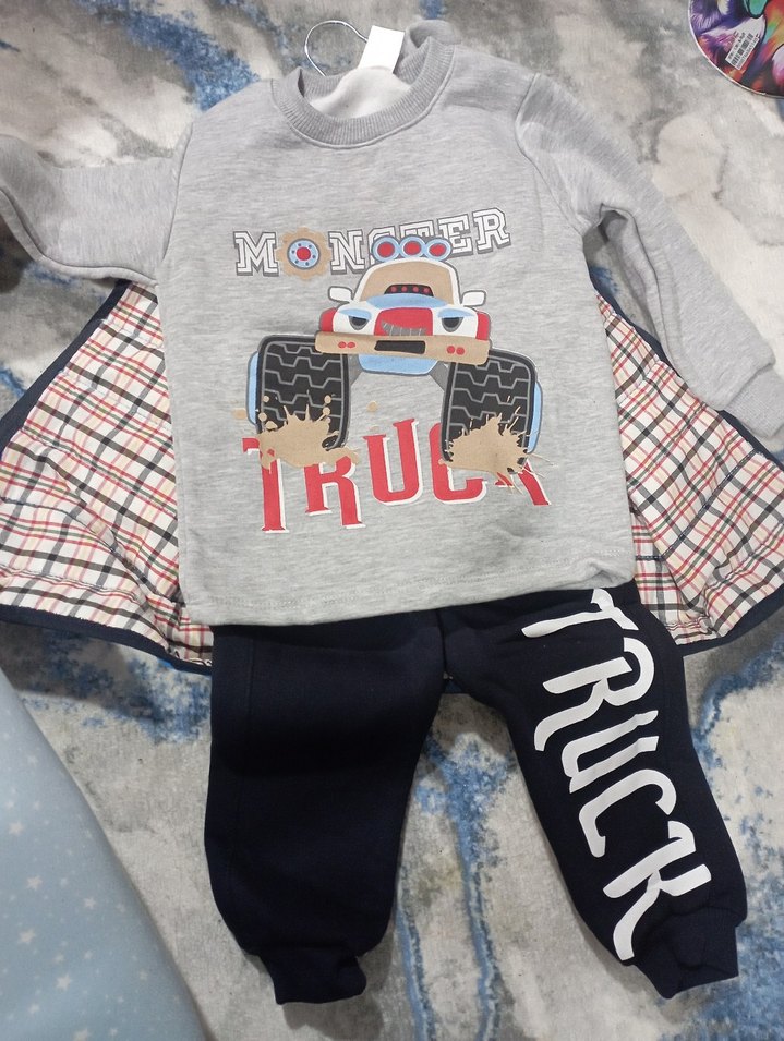 Mavi Erkek Çocuk Fermuarlı Yelek - Görsel 2