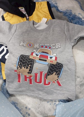 Sarı Kapüşonlu Erkek Çocuk Fermuarlı Yelek - Görsel 2