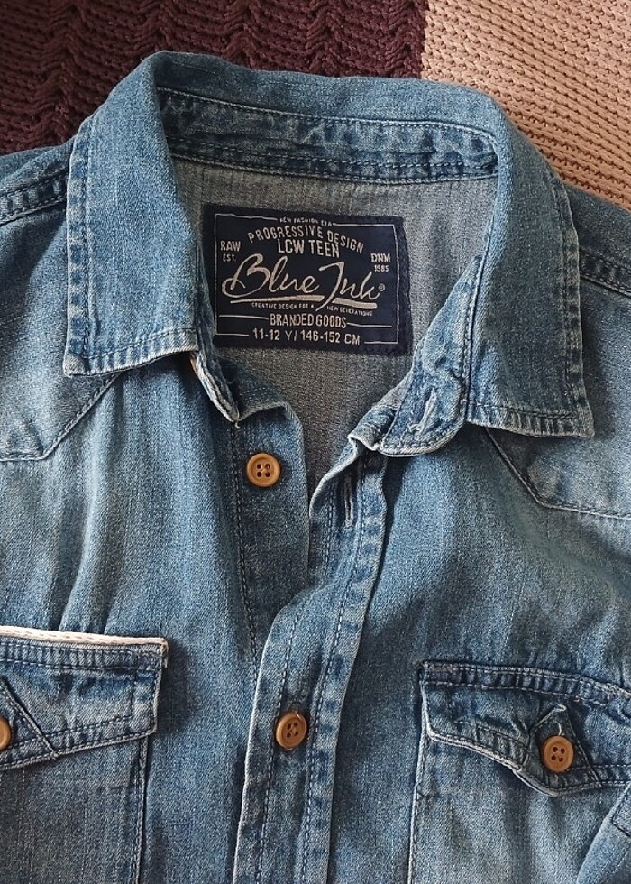 Yumuşacık kot gömlek. 11-12 yaş için uygundur  - Görsel 2