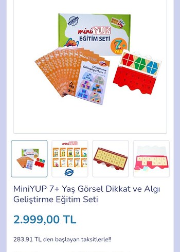 Mini Yup 7+ Görsel Dikkat ve Algı Geliştirme Eğitim Seti - Görsel 6