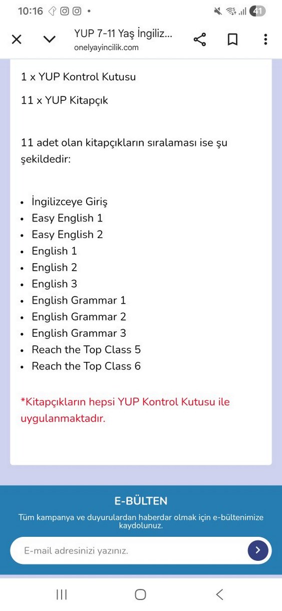 7-11 Yaş Önel Yayincılık YUP İngilizce Eğitim Seti - Görsel 5