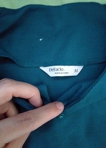 DeFacto Turkuaz Düğmeli elbise - Görsel 2