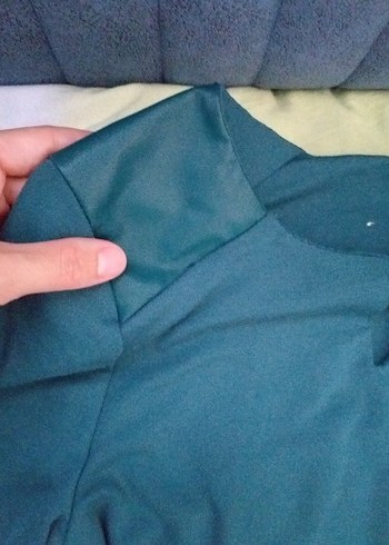 DeFacto Turkuaz Düğmeli elbise - Görsel 3