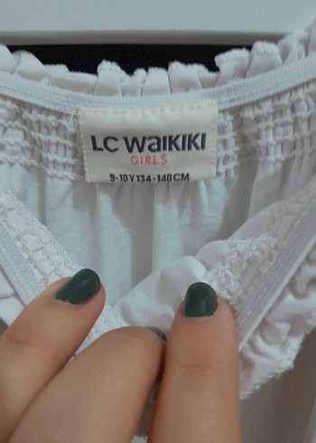 lc waikiki nakışlı Beyaz Bohem kiz cocuk bluz - Görsel 3