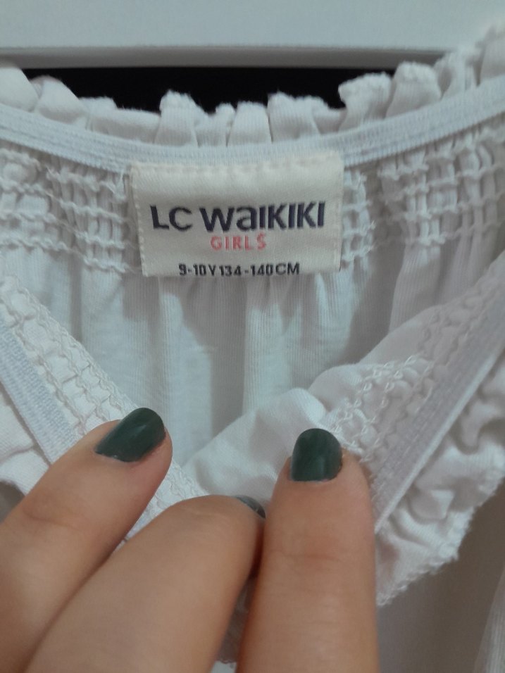 lc waikiki nakışlı Beyaz Bohem kiz cocuk bluz - Görsel 3
