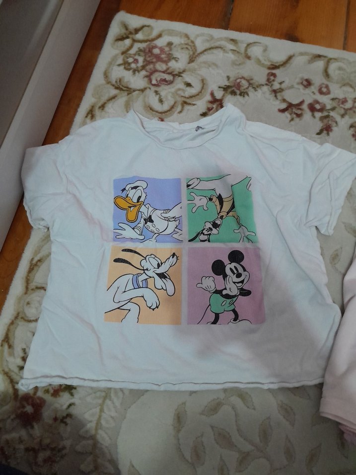 Baskılı Kız Çocuk Kısa Kollu Tişört - Görsel 3