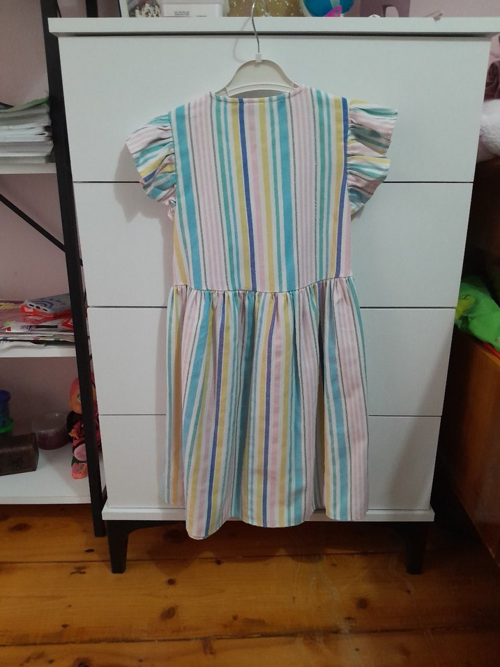 Pastel Renkli kiz cocuk elbise - Görsel 2