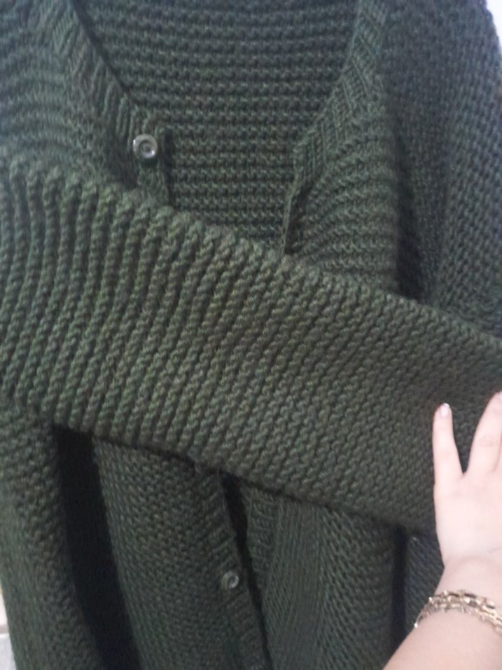 Yeşil Örgü Kadın Hirka - Görsel 3