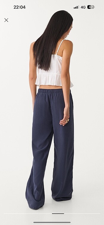 Dökümlü liyosel pantalon - Görsel 5