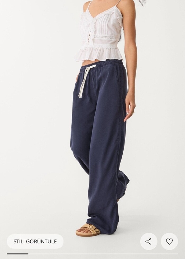 Dökümlü liyosel pantalon - Görsel 2