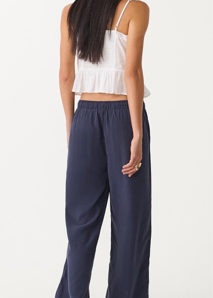 Dökümlü liyosel pantalon - Görsel 5