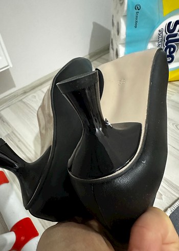 Siyah Kadın Stiletto Ofis Ayakkabısı - Görsel 6