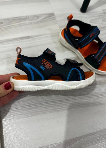 Erkek Çocuk Mavi Bağcıksız Kayışlı Terlik - Görsel 4