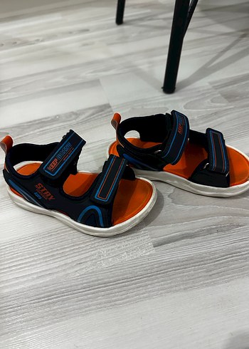 Erkek Çocuk Mavi Bağcıksız Kayışlı Terlik - Görsel 5