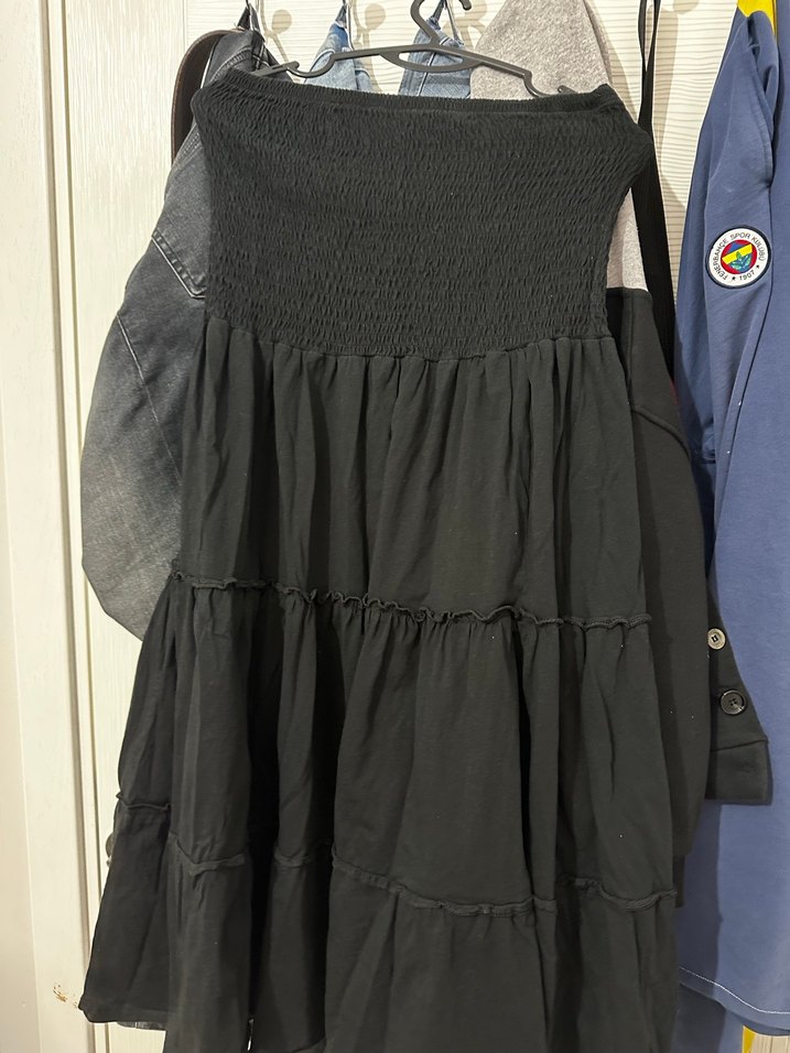 Siyah Midi Hamile Eteği - Görsel 3