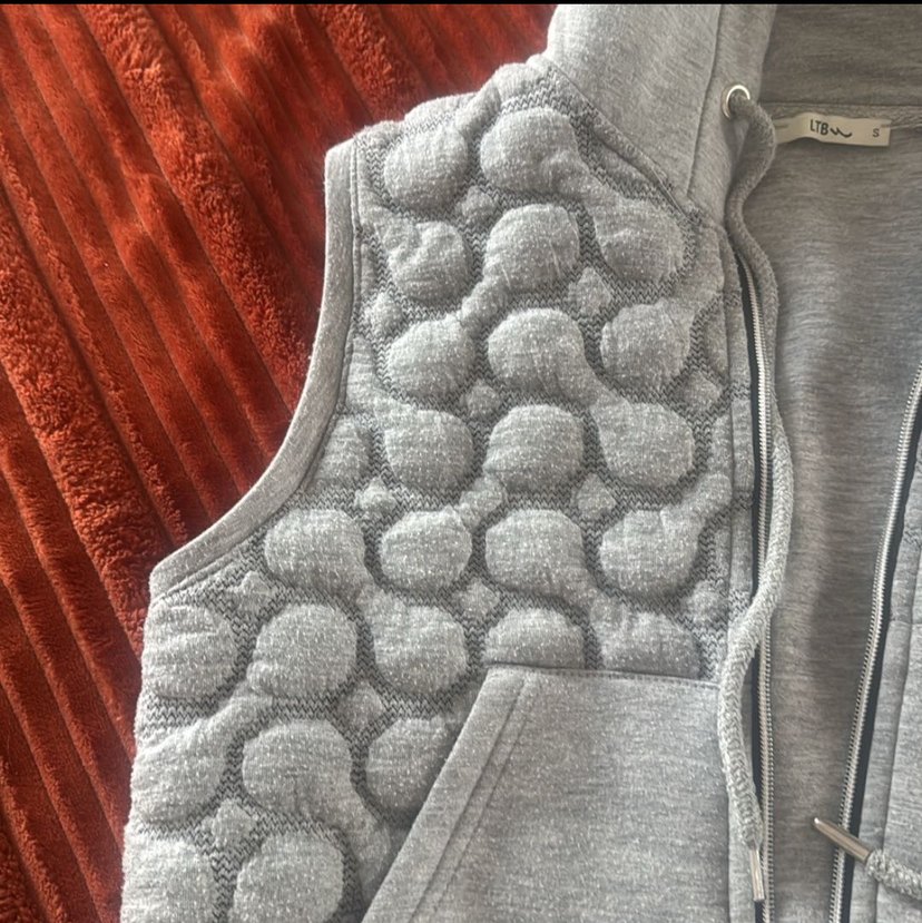 Gri Kapüşonlu Fermuarlı çocuk Yelek - Görsel 3