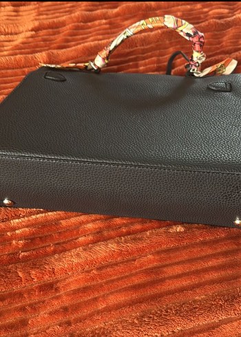 Hermès Paris Siyah Deri Kilitli Çanta - Görsel 3