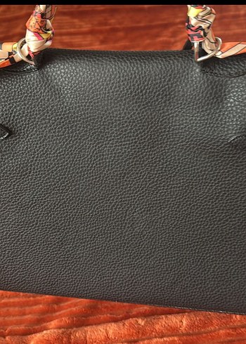 Hermès Paris Siyah Deri Kilitli Çanta - Görsel 2