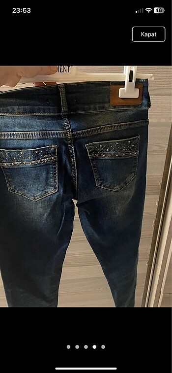 27 Beden çeşitli Renk Taşlı jean