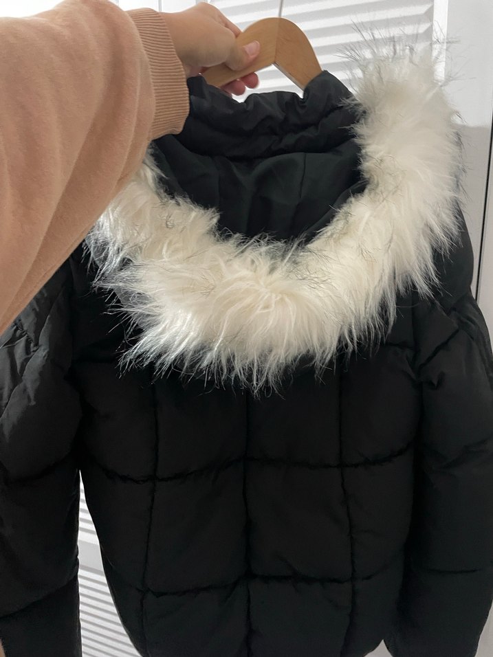 Siyah Kürklü Midi Kadın Kışlık Mont - Görsel 2