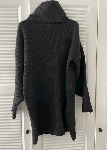 Siyah Boğazlı Triko Kadın Elbise - Görsel 2