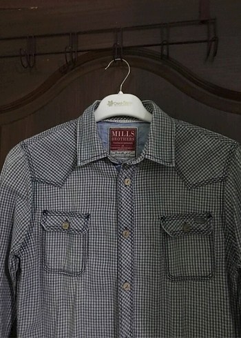 Gri Denim Erkek Uzun Kollu Gömlek - Görsel 2