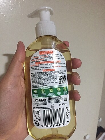 Garnier garnier c vitamini yüz temizleme jeli