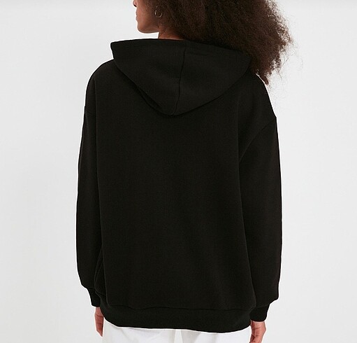 s Beden kapişonlu şardonlu örme sweatshirt