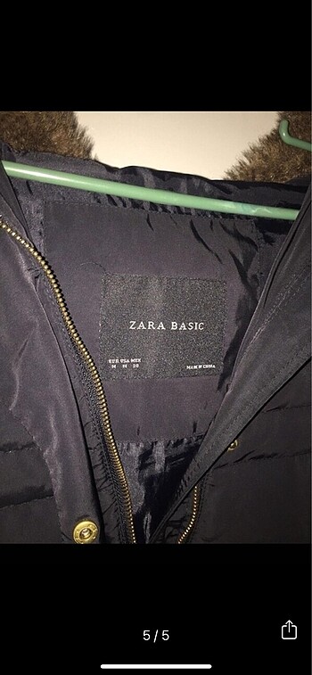 m Beden siyah Renk Zara mont kapişonlu