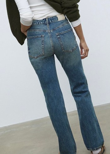 D98 VINTAGE EFEKTLI STRAIGHT JEAN - Görsel 3