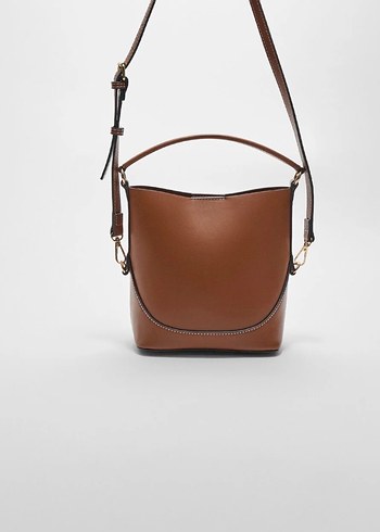 Stradivarius Askili mini bucket çanta - Görsel 3