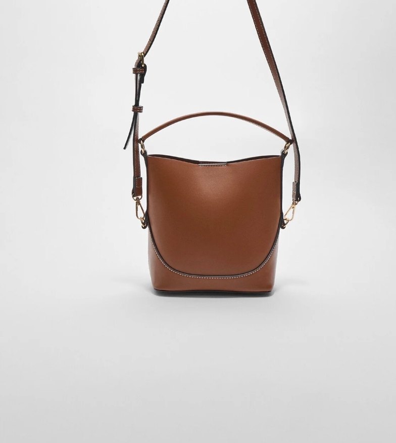 Stradivarius Askili mini bucket çanta - Görsel 3