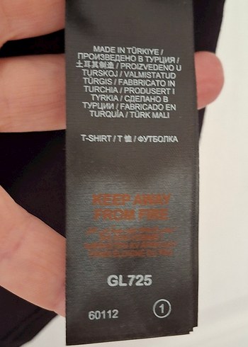 m Beden siyah Renk Erkek Siyah Baskılı Pamuklu Tişört
