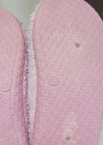 Kız Çocuk Pembe Sıcak Triko Ev Terliği - Görsel 4