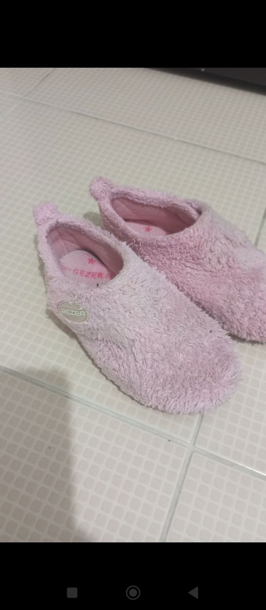 Kız Çocuk Pembe Sıcak Triko Ev Terliği - Görsel 2