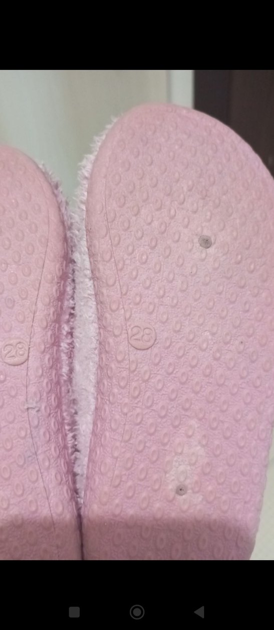 Kız Çocuk Pembe Sıcak Triko Ev Terliği - Görsel 4