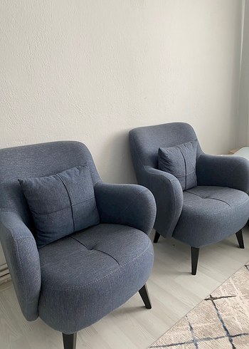 Beden Gri Kareli Modern Koltuk takımı