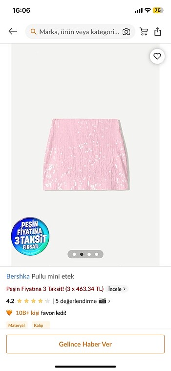 Bershka bershka pullu mini etek