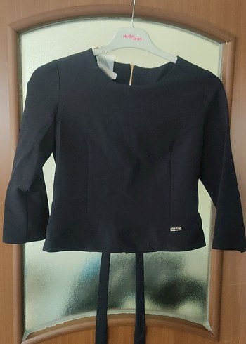 Kemer Detaylı Siyah Kız Bolero - Görsel 4