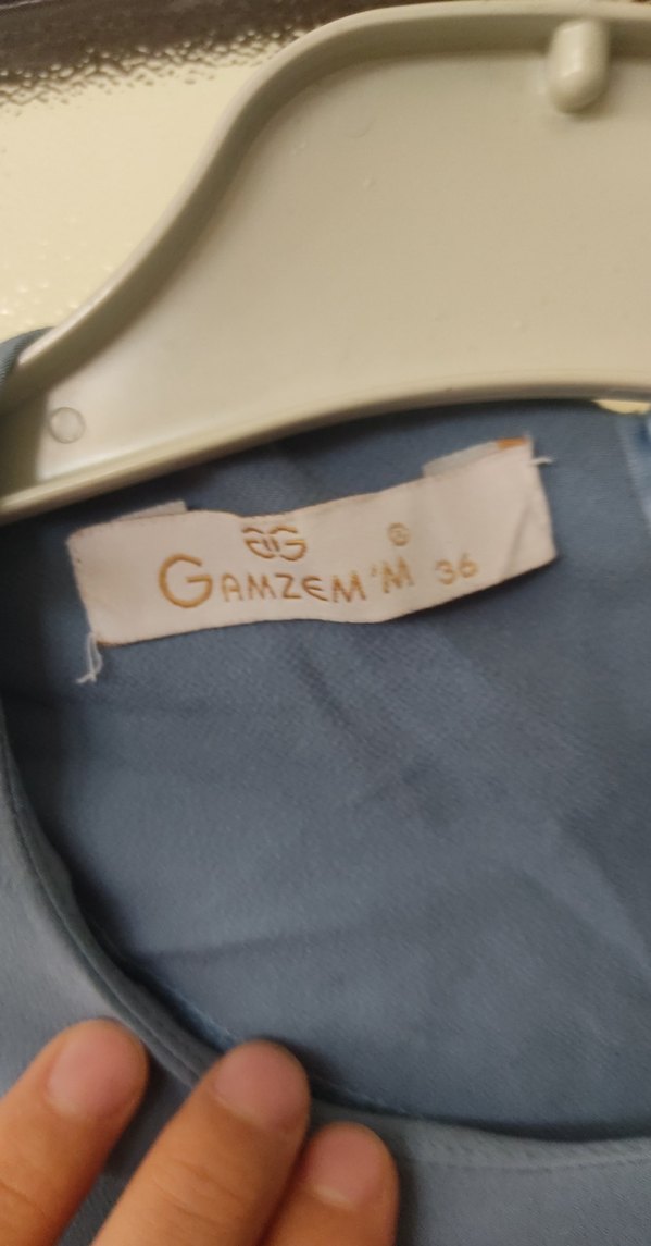 Mavi Renkli Uzun Kollu Fırfırlı Bluz - Görsel 4